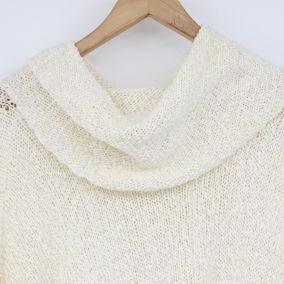 MUMU Mellow Off White Cream Sweater Cowl Neck Tunic Size Medium M - Picture 10 of 10